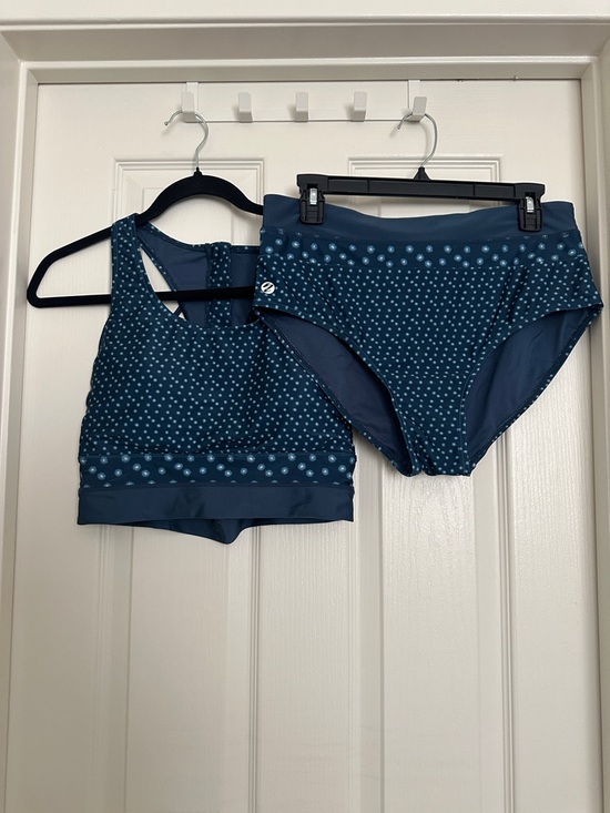 Nani Swimwear Other - Blue Polka Dot Women’s Bikini Set - Sporty Crop Top & High-Waist Bottoms